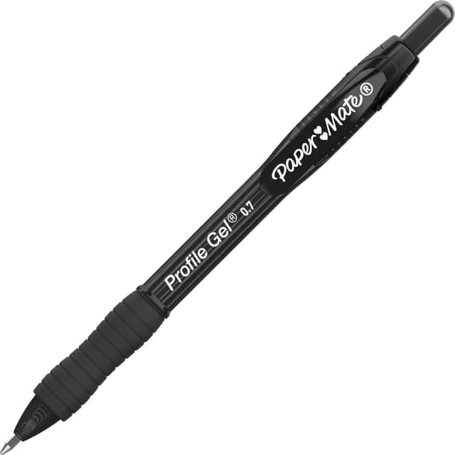 Paper Mate PM Profile 0.7mm Smooth Black Gel Pens - 12 Pack
