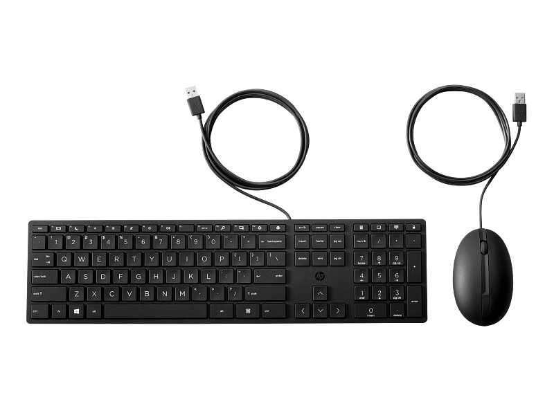 HP 320MK Wired Keyboard and Mouse Combo for Desktop PC 