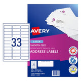 Avery L7157 Compatible Laser Labels - 33 Labels Per Sheet, 500 Sheets 