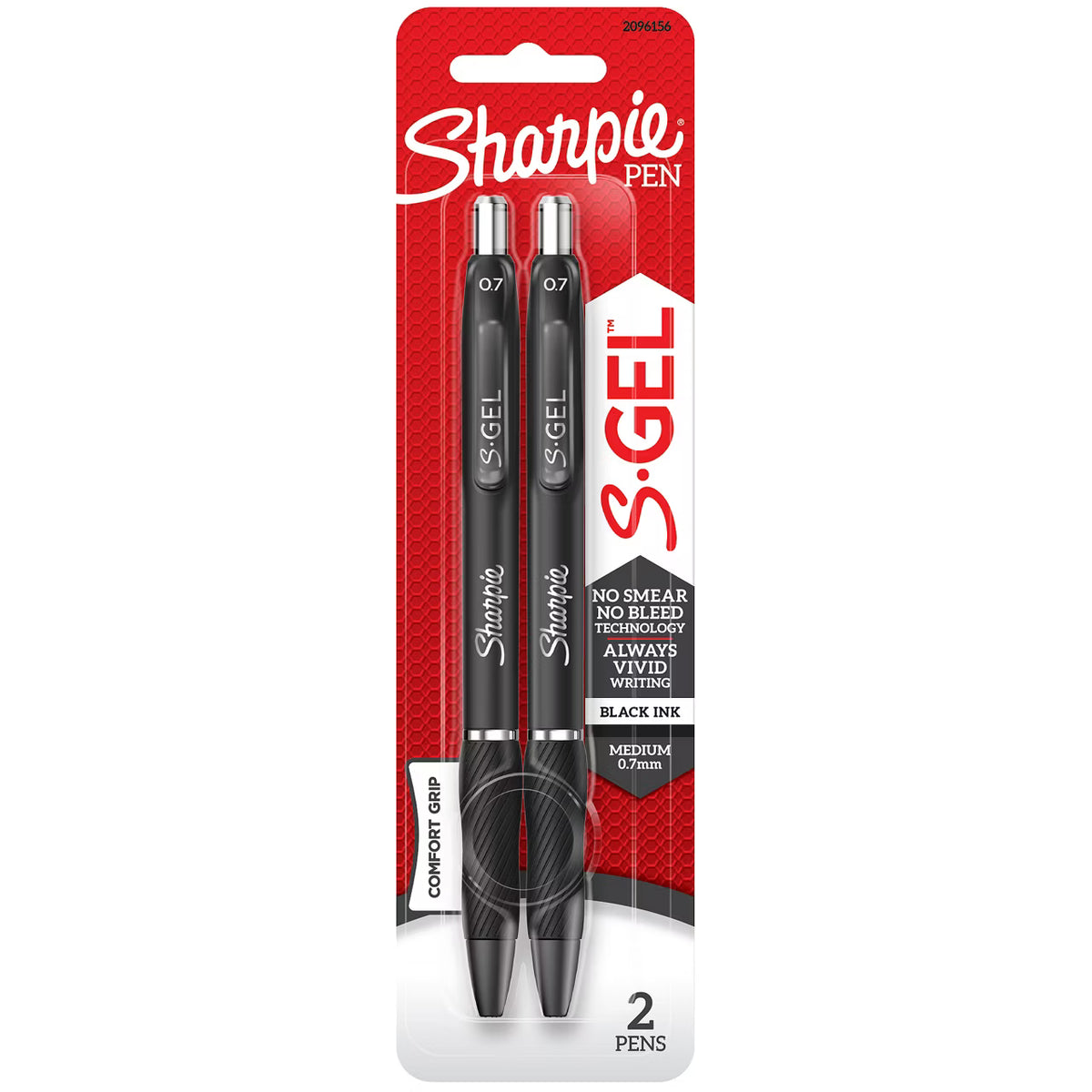 Sharpie S-Gel 0.7mm Black Gel Pens | Smooth & Quick-Dry 2-Pack 