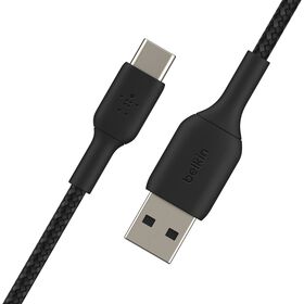 Braided USB-C to USB-A Cable (1m / 3.3ft, Black) 