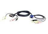 3m KVM Cable for PC to DVI VGA USB Audio KVM Switches & Extenders 