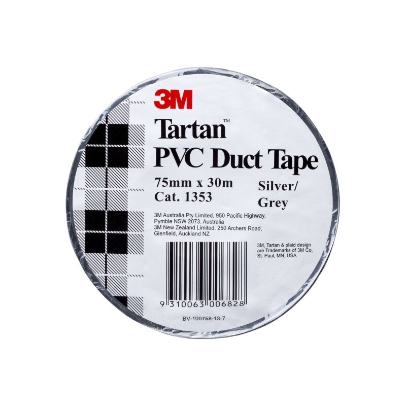 3M Grey Tartan Duct Tape 75mm x 30m - Box of 24 Rolls 3M