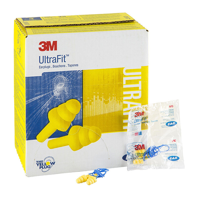 3M E-A-R Ultrafit Corded Earplugs | Reusable Hearing Protection 3M