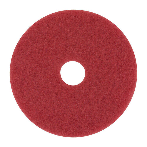 3M Red Buffer Pad 5100 | 16-inch Light Scrub Floor Pad 3M