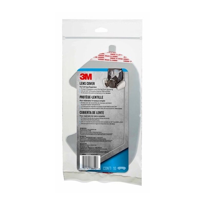 3M 6000 Series Respirator Clear Lens Cover - 50 Count Bulk Pack 3M
