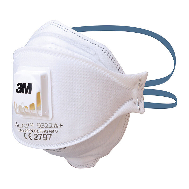 3M 9322A+ FFP2 Valved Respirator P2 - 120 Particulate Masks 3M