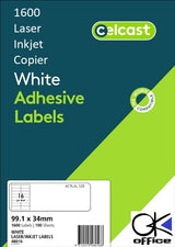Avery Celcast Labels 16 Per Sheet - 100 Sheets 