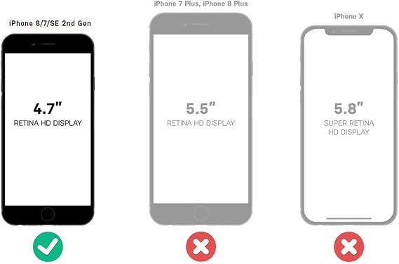 LifeProof 77-57190 NËXT LifeProof NËXT Series Case for iPhone 7/8 - Black Crystal, Black Crystal 
