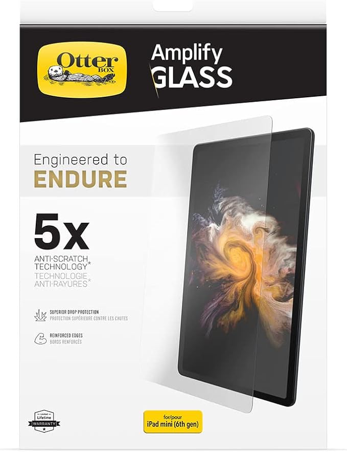OtterBox Apple iPad Mini (8.3-inch) (6th Gen) Amplify Glass Screen Protector - Clear 