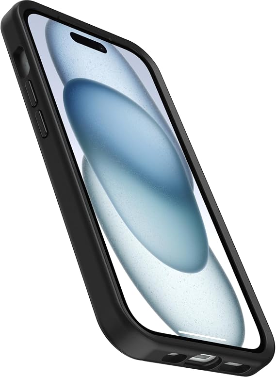 OtterBox Symmetry Apple iPhone 15 (6.1") Case Black - (77-92636), Antimicrobial,Drop+ 3X Military Standard,Raised Edges,Ultra-Sleek,Durable Protection 