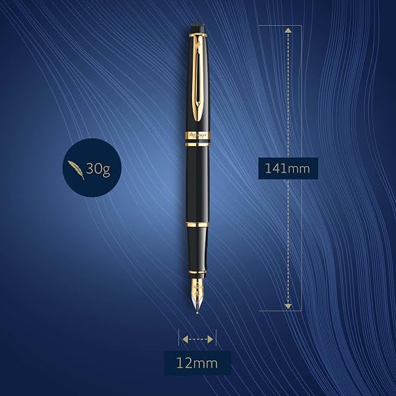 Parker Waterman Expert Black GT Fountain Pen