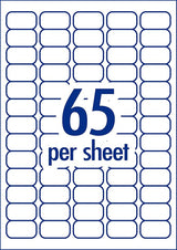 Avery AV J8651 65-Up Inkjet Labels - 25 Sheets