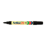 Artline 70 Black Permanent Markers - 1.5mm Bullet Tip (Box of 12)