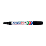 Artline 90 Permanent Chisel Marker 5mm Black - Box of 12