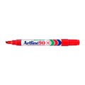 Artline 90 Permanent Red Chisel Tip Marker - Box of 12 Artline
