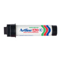 Artline 120 Black 20mm Wedge Permanent Marker - 6 Pack Artline
