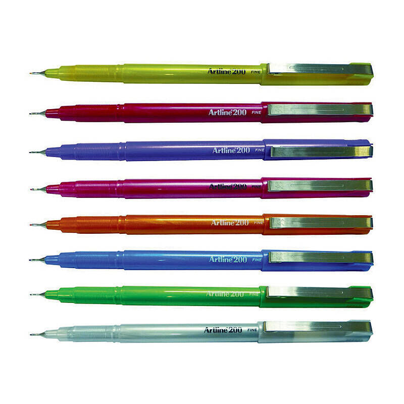 Artline 200 Fineliner Pen 0.4mm - Bright Assorted Colors Artline