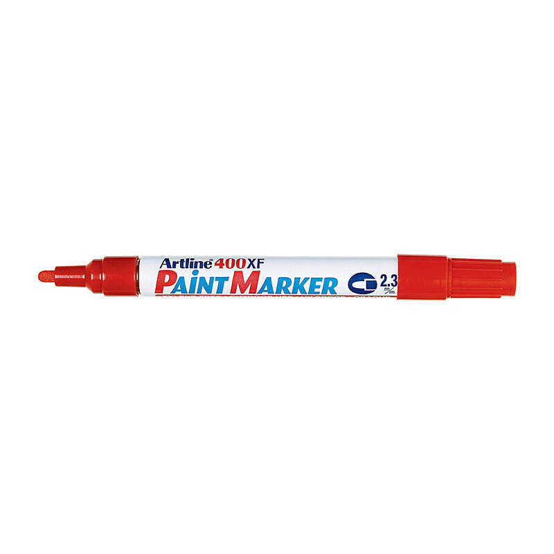 Artline 400 Red Permanent Paint Marker - 2.3mm Bullet Tip (12 Pack) Artline