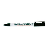 Artline 550A Black Whiteboard Markers - 1.2mm Bullet Tip (Box of 12)