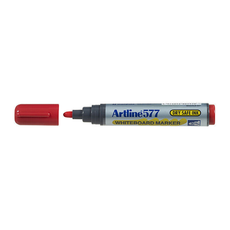 Artline 577 Red Whiteboard Markers - Box of 12 Artline
