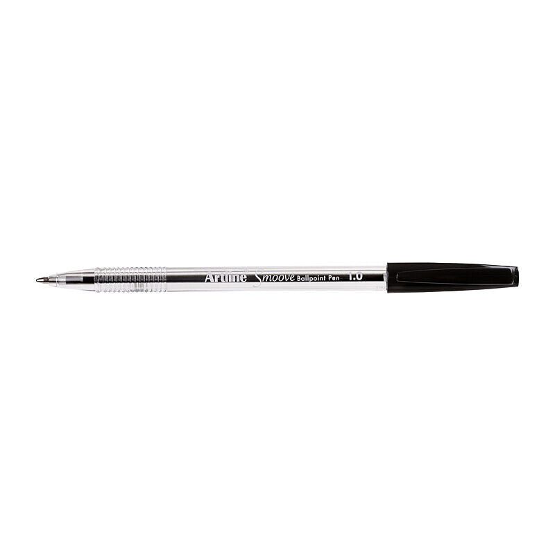 Artline Smoove Black Ballpoint Pens Medium - Box of 12 Artline