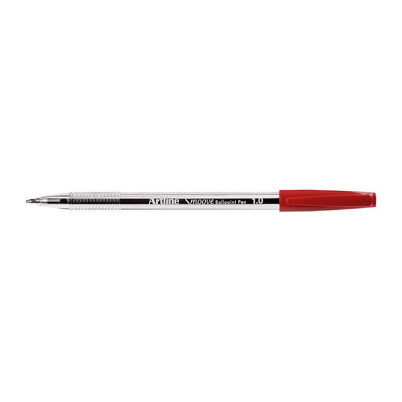 Artline Smoove Red Ballpoint Pens Medium - Box of 12 Artline