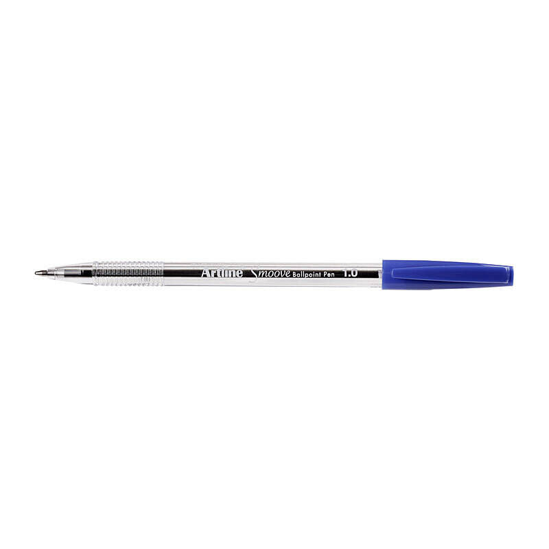 Artline Smoove Blue Ballpoint Pens - Medium Point (Box of 12) Artline