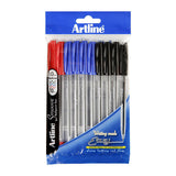 Artline Smoove Medium Ballpoint Pens - Assorted Colours, Pack of 10