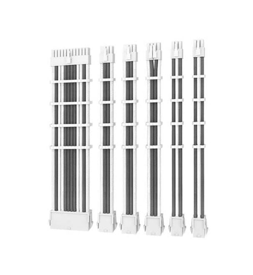 Antec CIP4 Premium Sleeved PC Cable Extension Kit - White & Grey Antec