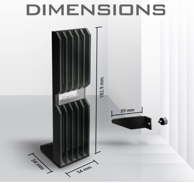 Antec ARGB GPU Support Bracket - Adjustable & Magnetic Graphics Card Holder