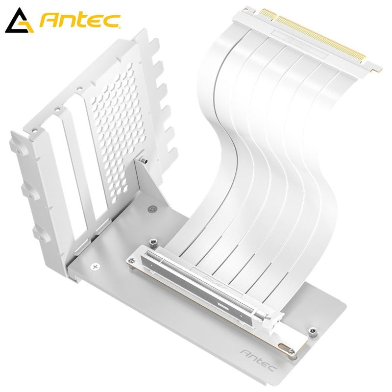 Antec PCIe 5.0 White Vertical GPU Riser Cable Kit 200mm