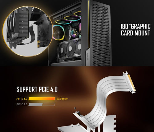200mm PCIe 4.0 Riser Cable - Flexible GPU Extension for Gaming PCs Antec
