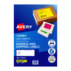 Avery Hi-Vis Yellow Laser Shipping Labels L7162FY Avery