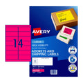 AV LsrLb Pnk L7163FP 14Up Pk25 Avery