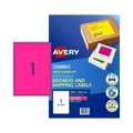 Avery Fluoro Pink Hi-Vis Large Shipping Labels - Jam-Free Avery