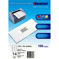 Unistat 98x38mm Self-Adhesive Address Labels for All Printers, 100 Pk Avery