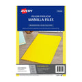 Avery Yellow Foolscap Manilla Folders - Pk 20 Avery