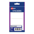 White Rectangular Labels 34x76mm - 10 Packs 
