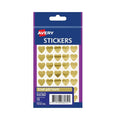 Gold Heart Stickers 15mm - Perfect for Kids' Merit Awards Avery