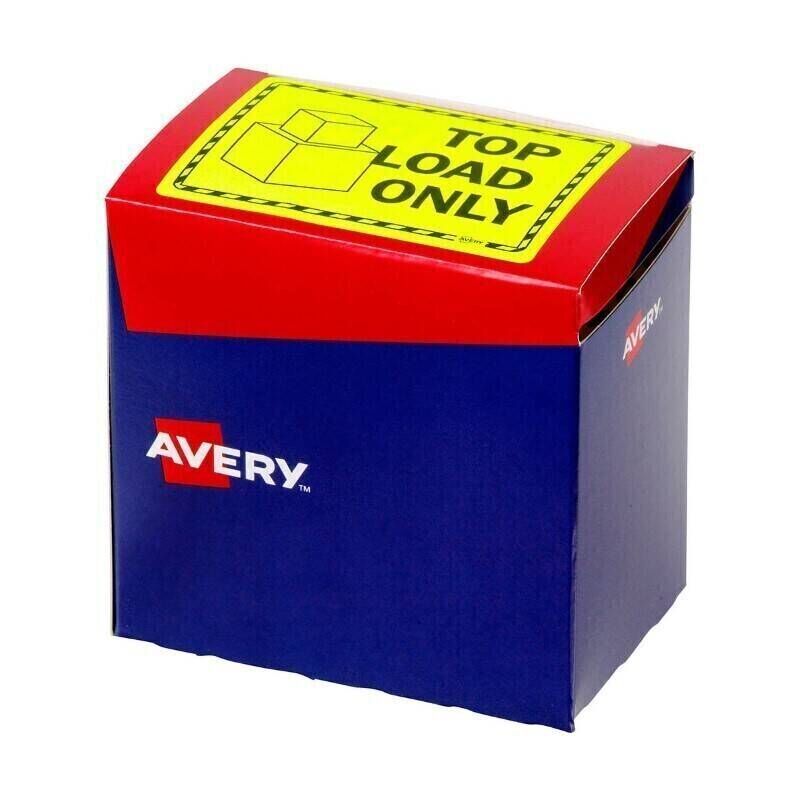 Avery Yellow 'Top Load' Labels - Safe Shipping & Handling Avery