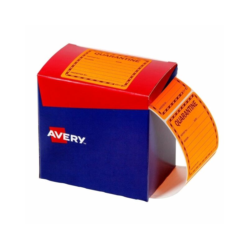 Avery Orange Quarantine Labels | Special Handling Warning (Roll of 1000) Avery