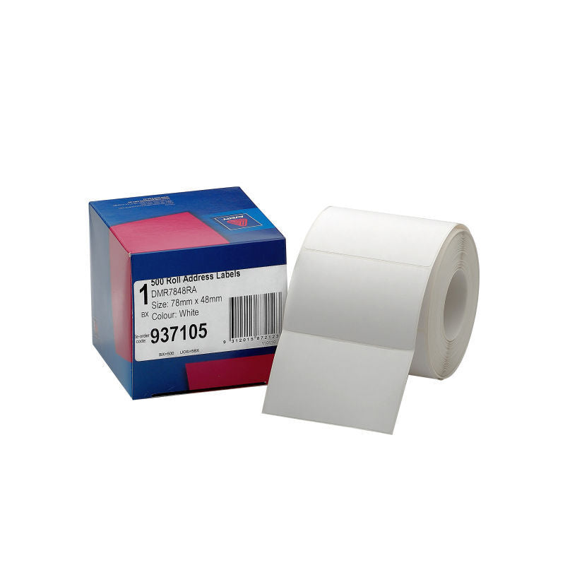 Avery Handwritable Address Labels Roll (78x48mm, 500 Perforated) Avery