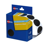 Avery Black Dispenser Dots 24mm - Quick-Apply Labels Roll 500