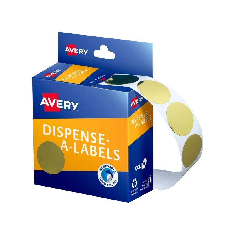 24mm Gold AV DispDot Display Dots - 1250 Bulk Pack 