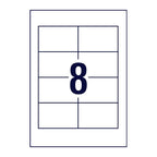Avery L7418 Name Badge Refills - 200 Printable Cards 86.5x55.5mm Avery
