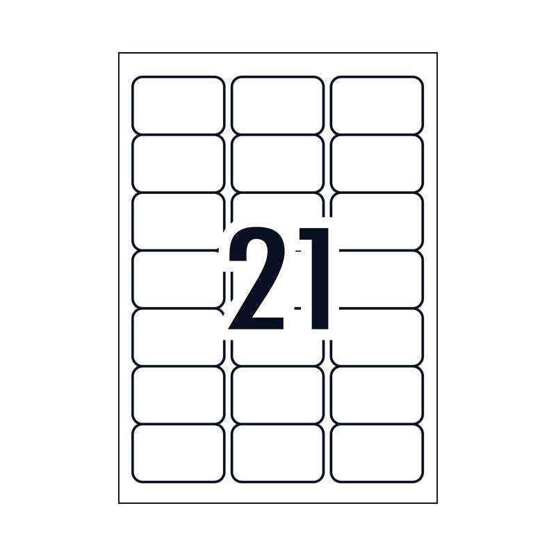 Avery L7160 Laser Address Labels - 21 Up, Jam-Free (100 Sheets) Avery