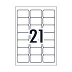 Avery L7160 Laser Address Labels - 21 Up, Jam-Free (100 Sheets) Avery