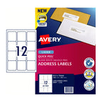 Avery L7164 Quick Peel Laser Address Labels - 12 Per Sheet Avery