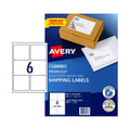 Avery L7166 Opaque Laser Shipping Labels - Bulk 100 Pack Avery